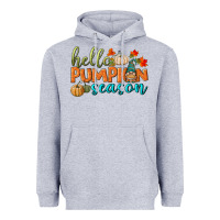 Heather Grey hello pumpkin season Heavyweight Hoodie - BundleAndBundleShop