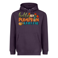Plum hello pumpkin season Heavyweight Hoodie - BundleAndBundleShop