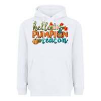 White hello pumpkin season Heavyweight Hoodie - BundleAndBundleShop