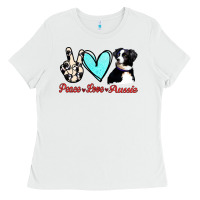 White Peace Love Aussie Ladies Tee - Jasminsmagicworld