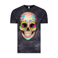 Cloud Black Mexican Skull Vintage Tee - Artiststas