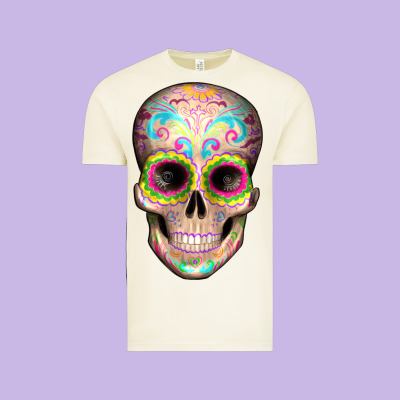 Mexican Skull Vintage Tee Designed By Artiststas