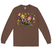 Chestnut Mardi Gras heifers Long Sleeve Tee - NancyCooperArtShop