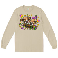 Mushroom Mardi Gras heifers Long Sleeve Tee - NancyCooperArtShop