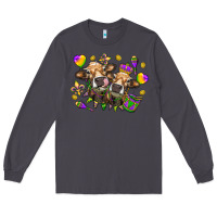 Smoke Mardi Gras heifers Long Sleeve Tee - NancyCooperArtShop