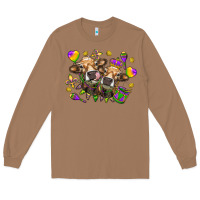 Toasted Coconut Mardi Gras heifers Long Sleeve Tee - NancyCooperArtShop