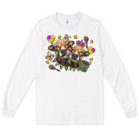 White Mardi Gras heifers Long Sleeve Tee - NancyCooperArtShop