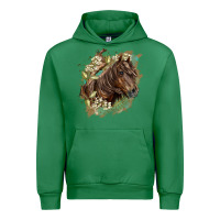 Emerald missouri horse floral background Urban Hoodie - LillyAllenDesigns