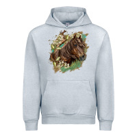 Heather Grey missouri horse floral background Urban Hoodie - LillyAllenDesigns