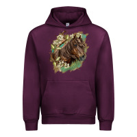 Mauve Wine missouri horse floral background Urban Hoodie - LillyAllenDesigns