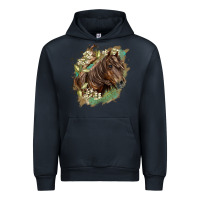 Navy missouri horse floral background Urban Hoodie - LillyAllenDesigns