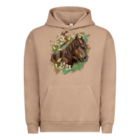 Pigment Burro missouri horse floral background Urban Hoodie - LillyAllenDesigns