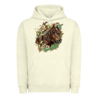 Pigment Pistachio missouri horse floral background Urban Hoodie - LillyAllenDesigns