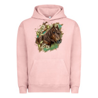 Pigment Salmon missouri horse floral background Urban Hoodie - LillyAllenDesigns