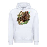 White missouri horse floral background Urban Hoodie - LillyAllenDesigns