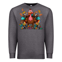 Charcoal Heather Thankful Premium Sweatshirt - BundleAndBundleShop