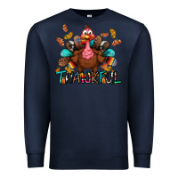 Navy Thankful Premium Sweatshirt - BundleAndBundleShop
