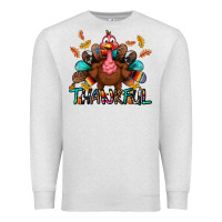 Oatmeal Heather Thankful Premium Sweatshirt - BundleAndBundleShop
