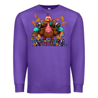 Purple Thankful Premium Sweatshirt - BundleAndBundleShop