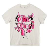 Cream pink vibes Heavy Core Tee - MaliasSmallBusiness