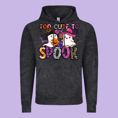 Too Cute To Spook Vintage Hoodie Designed By Barkaloodesign