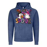 Vintage Denim too cute to spook Vintage Hoodie - BarkalooDesign