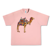 Salmon camel with colorful saddle Urban Heavy Tee - BarkalooDesign