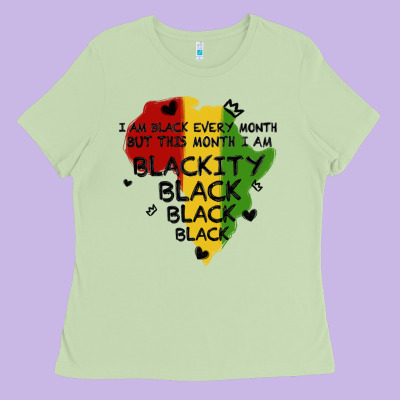 Black Black Blackity Ladies Tee Designed By Maliassmallbusiness