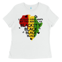 White black black blackity Ladies Tee - MaliasSmallBusiness