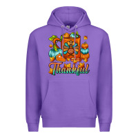 Purple Thankful Thanksgiving Coffee Mug Premium Hoodie - FaDigitalArtStudio