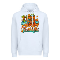 White Thankful Thanksgiving Coffee Mug Premium Hoodie - FaDigitalArtStudio