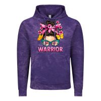 Cloud Purple cancer warrior messy bun Vintage Hoodie - BarkalooDesign