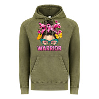 Vintage Olive cancer warrior messy bun Vintage Hoodie - BarkalooDesign