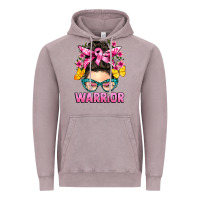 Cancer Warrior Messy Bun Vintage Hoodie | Teevron