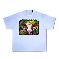 Grape Ice st patricks baby cow with leopard background Urban Heavy Tee - Jasminsmagicworld