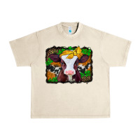 Sandshell st patricks baby cow with leopard background Urban Heavy Tee - Jasminsmagicworld
