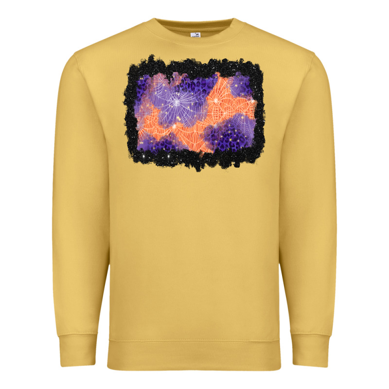 Halloween Spider Web Background Premium Sweatshirt by BundleAndBundleShop | Teevron