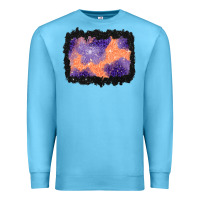 Ocean Blue halloween spider web background Premium Sweatshirt - BundleAndBundleShop