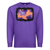 Purple halloween spider web background Premium Sweatshirt - BundleAndBundleShop