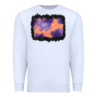 White halloween spider web background Premium Sweatshirt - BundleAndBundleShop