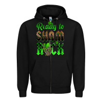 Black St. Patricks' Day ready to sham rock Zipper Hoodie - OliviaCreatesArt