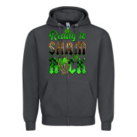 Smoke St. Patricks' Day ready to sham rock Zipper Hoodie - OliviaCreatesArt