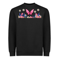 Black butterflies and flowers Heavyweight Sweatshirt - TumblerDesignByShophia