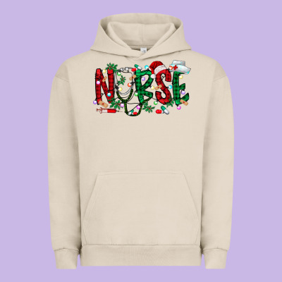 Nurse Christmas Urban Hoodie Designed By Racoondesign