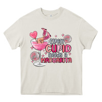 Cream even cupid needs a margarita Heavy Core Tee - MaliasSmallBusiness