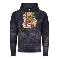 Cloud Black just a girl who loves tea gnome Vintage Hoodie - BarkalooDesign