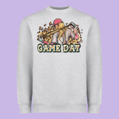 Game Day Baseball Leopard Heavyweight Sweatshirt Designed By Howdyjamesfarm