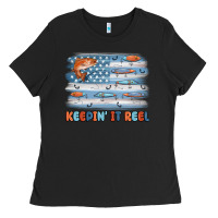 Fishing Lure Flag Keepin' It Reel Ladies Tee | Teevron