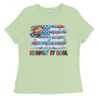 Matcha fishing lure flag keepin' it reel Ladies Tee - MaliasSmallBusiness