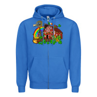 True Royal St. Patrick's farm with gold Zipper Hoodie - OliviaCreatesArt